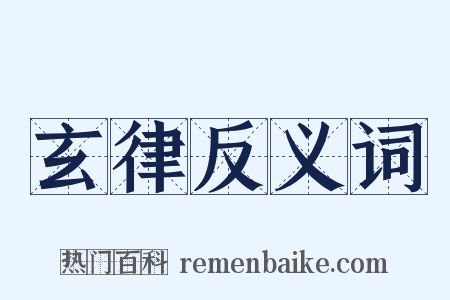 玄律反义词是什么意思的图片